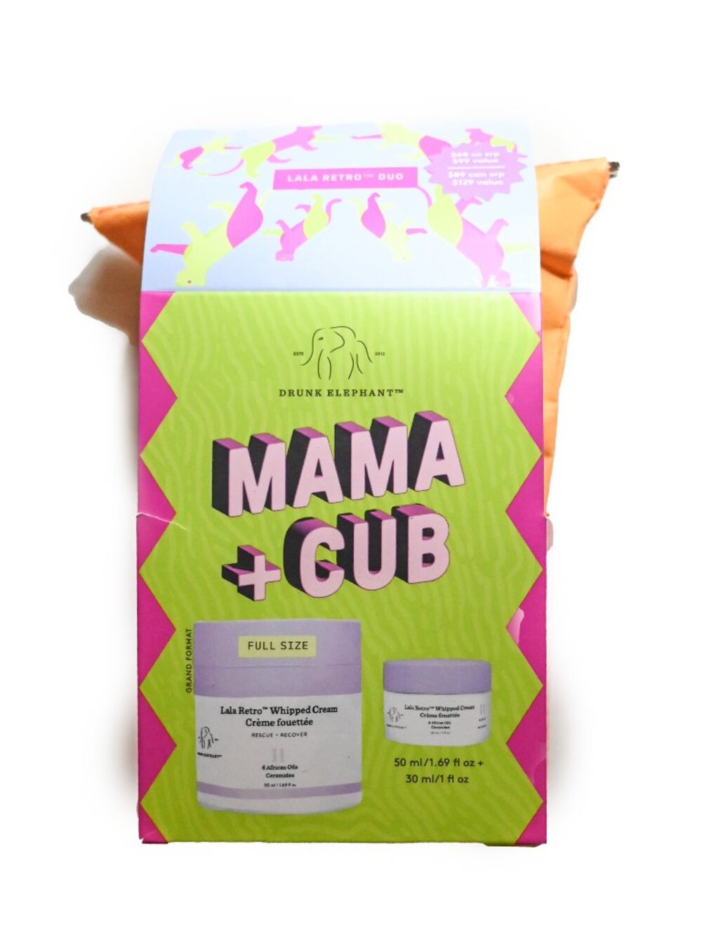 Drunk Elephant Mama + Cub Lala Retro Whipped Cream Set Full Size + Travel = 80ml